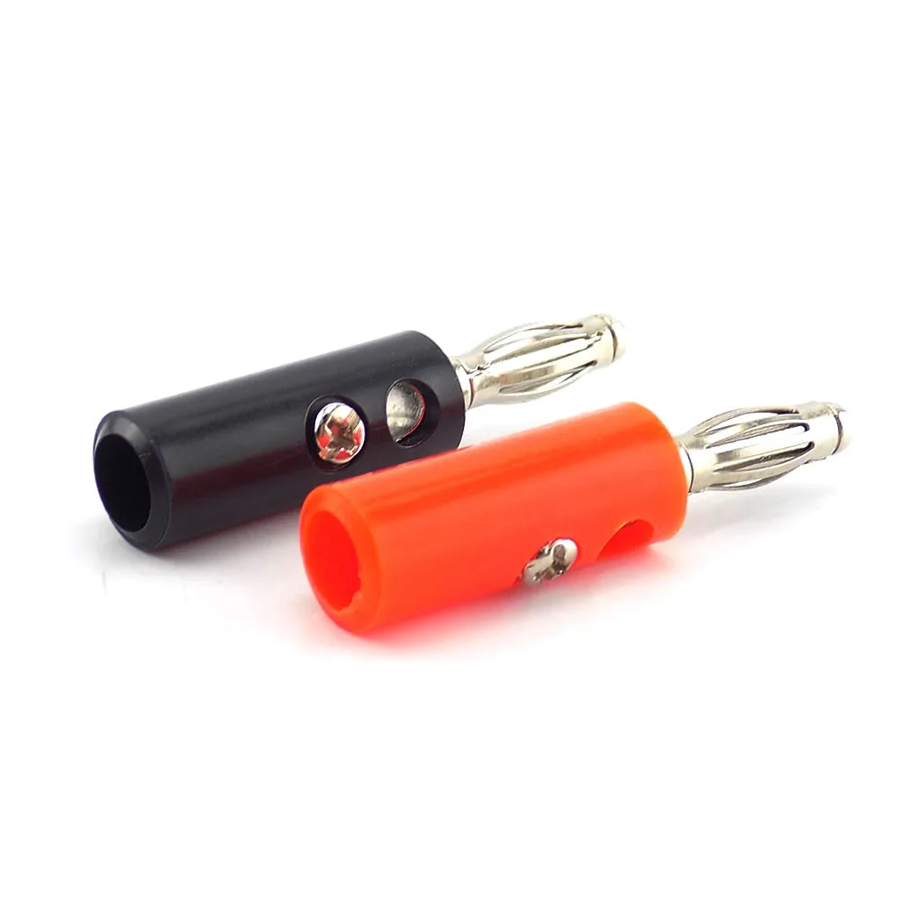 5 Black 5 Red Audio Speaker Screw 4mm Banana Nickel Plated Iron Plastic Cover Plugs DIY Connectors M20