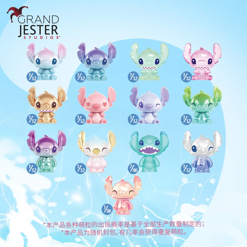 디즈니 스티치 Chibi Series2 블라인드 박스 및 블라인드 백 모델 세트 소장품 미니 입상 데스크탑 장식 생일 휴일 선물