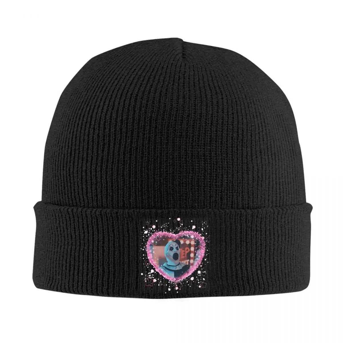 The Terrifier Art The Clown Bonnet Hats Beanie Hats Printed Knitted Hat Spring Y2K Cool Female Male Kpop Thermal Elastic Caps