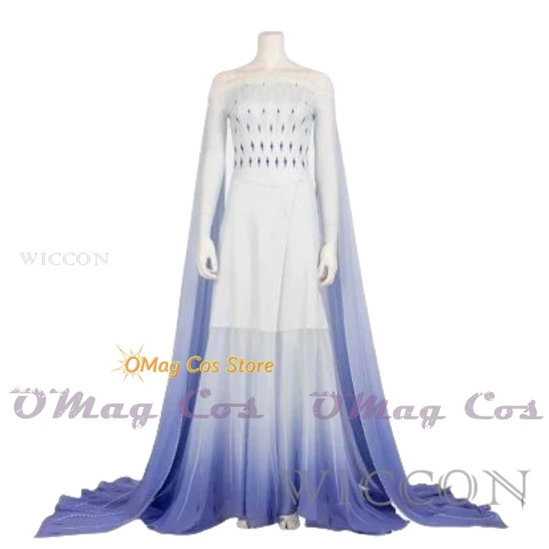 

Костюмы на Хэллоуин, ледяная зима, королева, принцесса, косплей, белое фантазийное платье Эльзы для вечеринок, женская одежда для девочек и взрослых