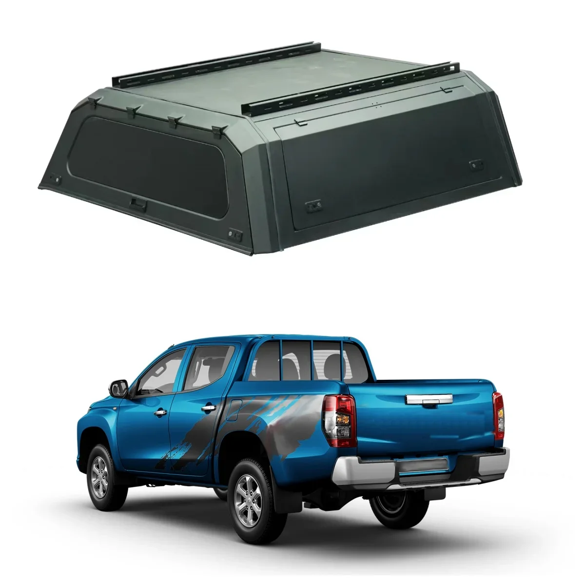 Hard truck bed dustproof waterproof cover manganese/aluminum canopy for  L200/Triton