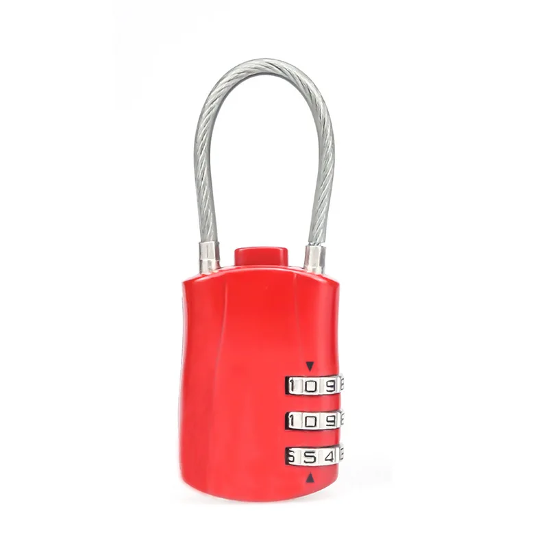 TSA2013 Digit Zinc Alloy Customs Code Lock Secure Luggage Customs Lock Wire Rope Padlock