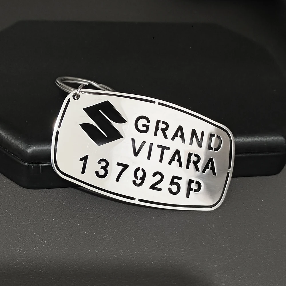 

Customized Car Photo License Number Men Women's Pendant Keychain Stainless Steel Personalized Gifts Souvenir Jewelry Keyring