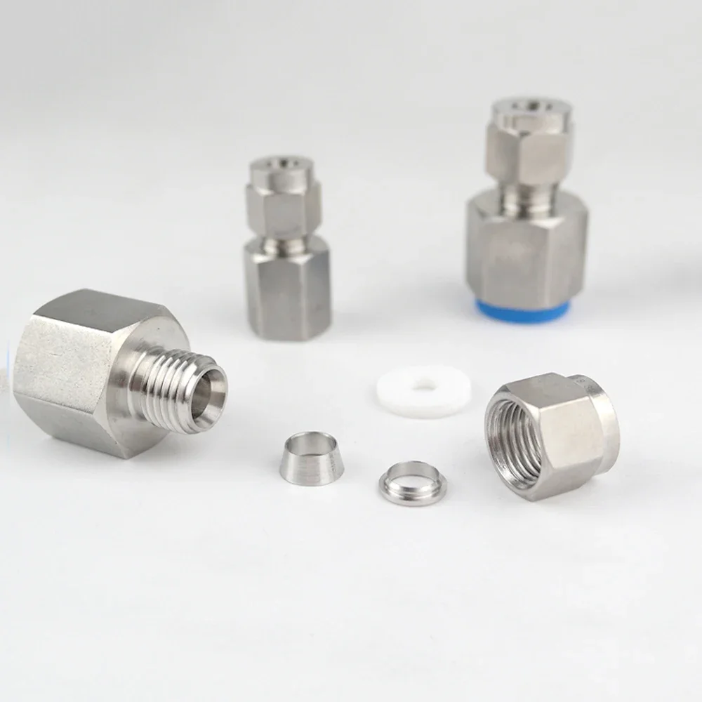 1/8 "1/4" 3/8 "1/2" Bspp Vrouwelijke 3/4/6/8/10/12Mm Od Dubbele Ferrule Compressie Buis Unie Connector Roestvrij 304