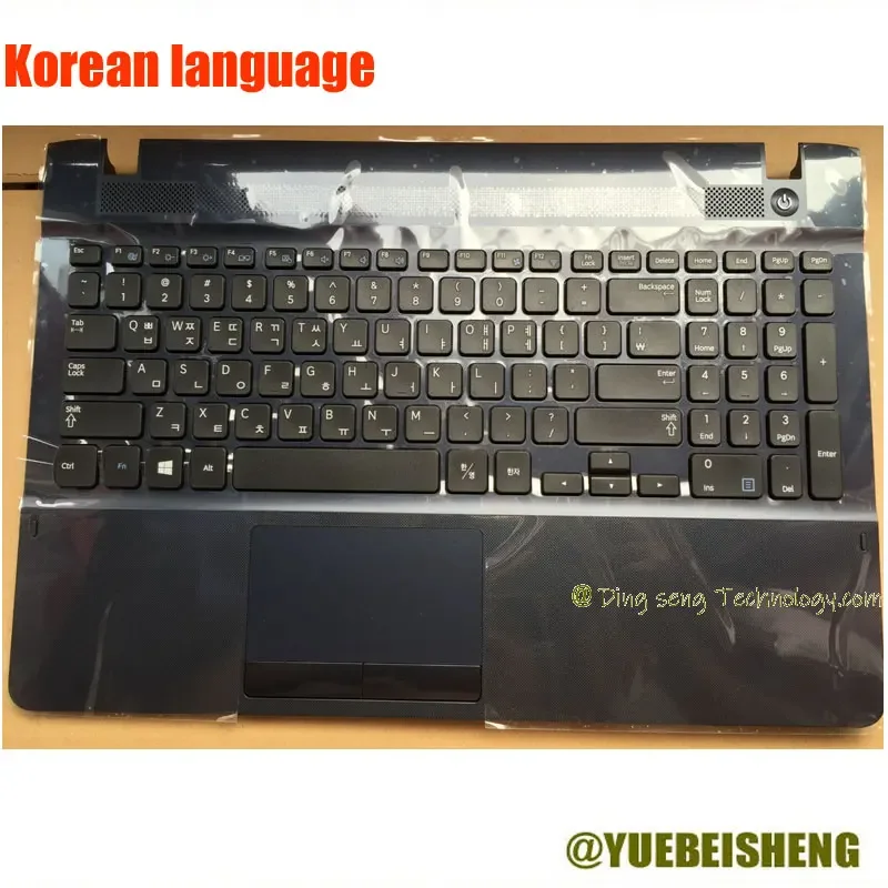 

YUEBEISEHNG New/Org for Samsung NP270E5J 270E5G 270E5U 270E5R 270E5K palmrest Korean keyboard upper cover Touchpad,Dark blue