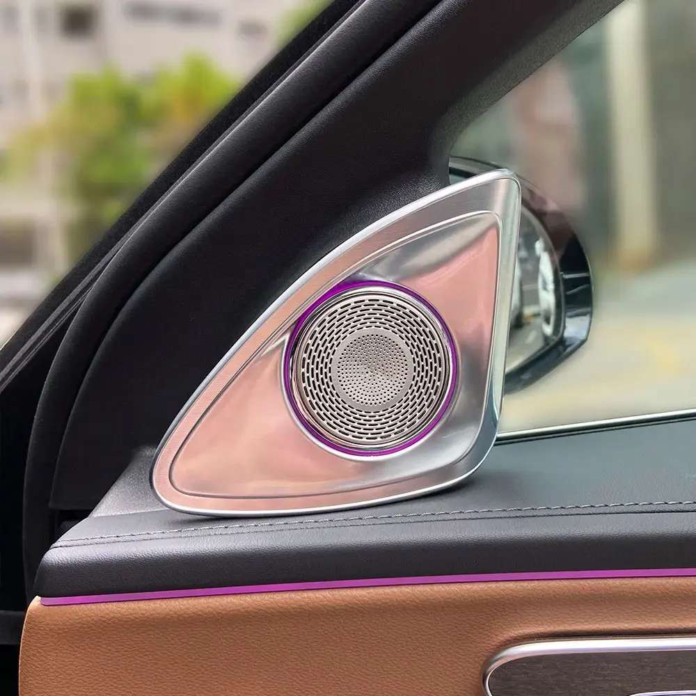 Car Interior 4D Rotary Treble Tweeter Ambient Light Front Door Tweeter Speaker for E-Class W214
