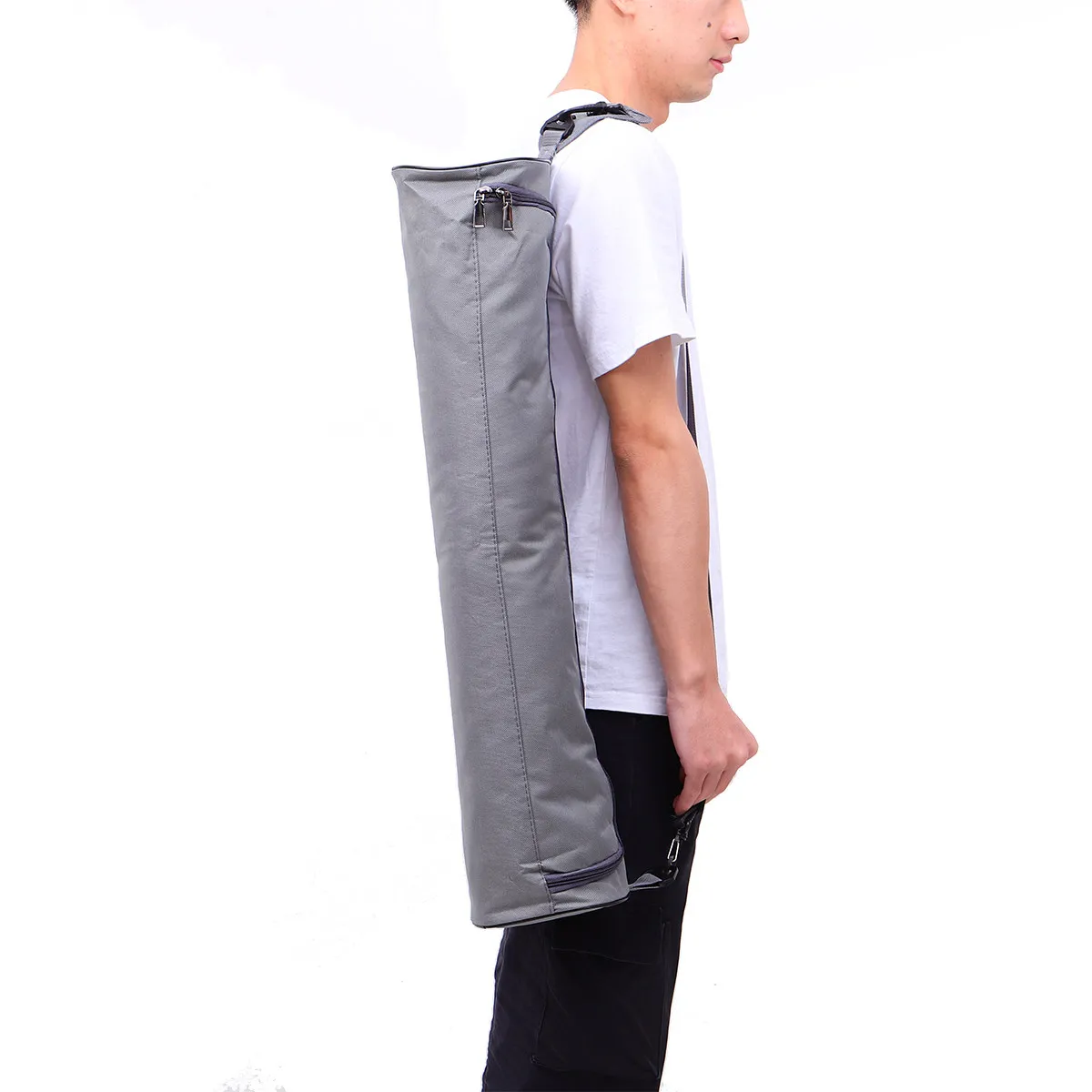 

Yoga Mat Storage Bag Canvas Material Roll-Up Design for Gym Travel Hiking Camping Outdoor Activities Zipper Closure Single