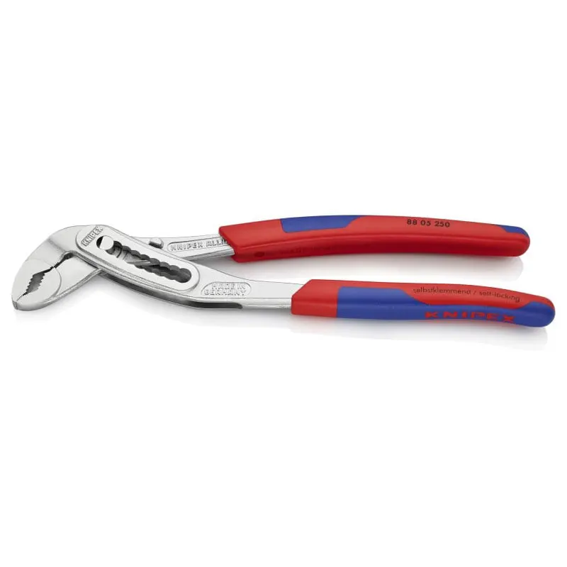 KNIPEX 88 05 250 Alligator Water Pump Pliers with 9 Adjustment positions 10 Inches Hand Tools 61 HRC Robust Construction