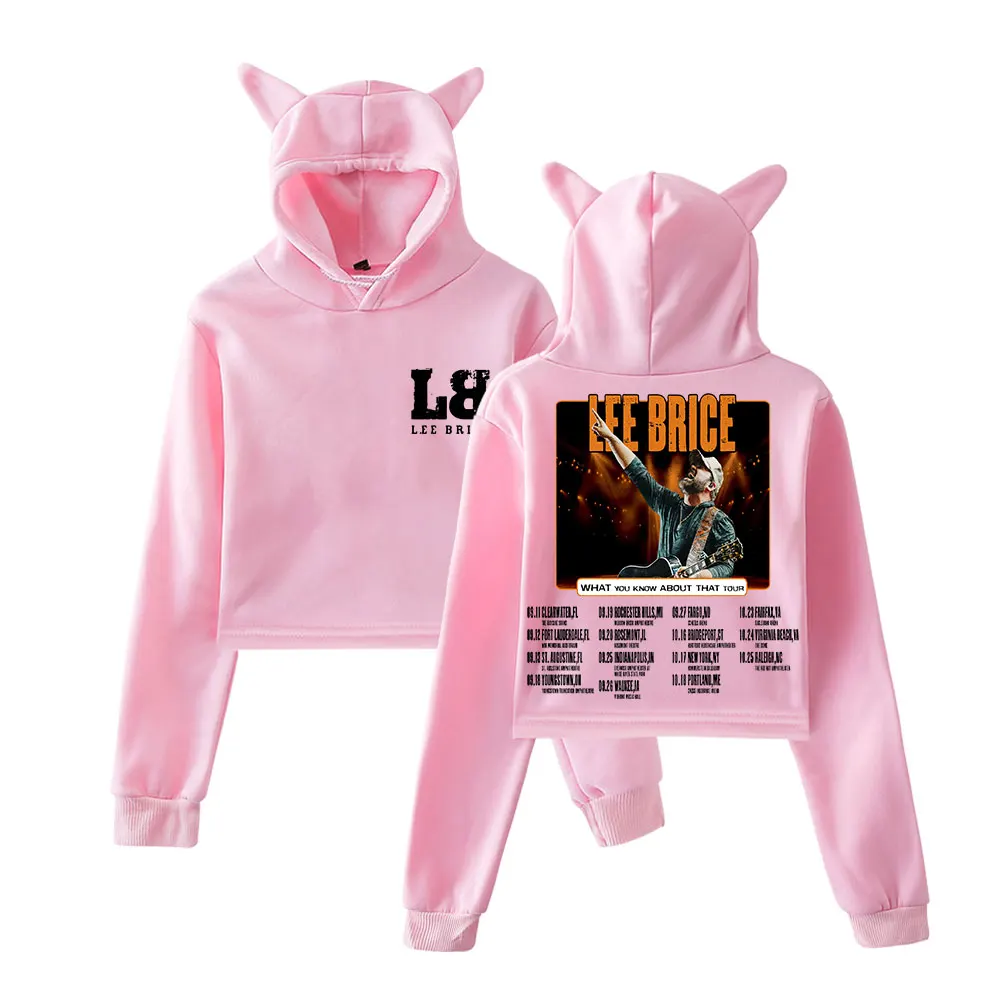 لي برايس ما ترفه عن هذا الجولة ميرش بلوفر أنيق أنثى آذان القط هوديي بلوزات طويلة الأكمام الملابس النسائية #5