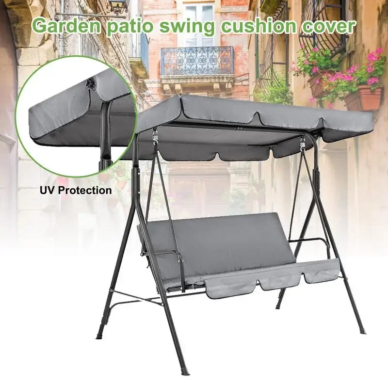 Imagem -03 - Impermeável Swing Almofada Cover Grupo Outdoor Substituição Canopy Pátio Garden Yard Seater Chair Covers Hammock Almofada