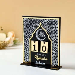 Acrylic Ramadan Countdown Calendar Ornaments Gifts Eid Mubarak Ramadan Decor For Home 2026 Kareem Islam Muslim Party Supplies