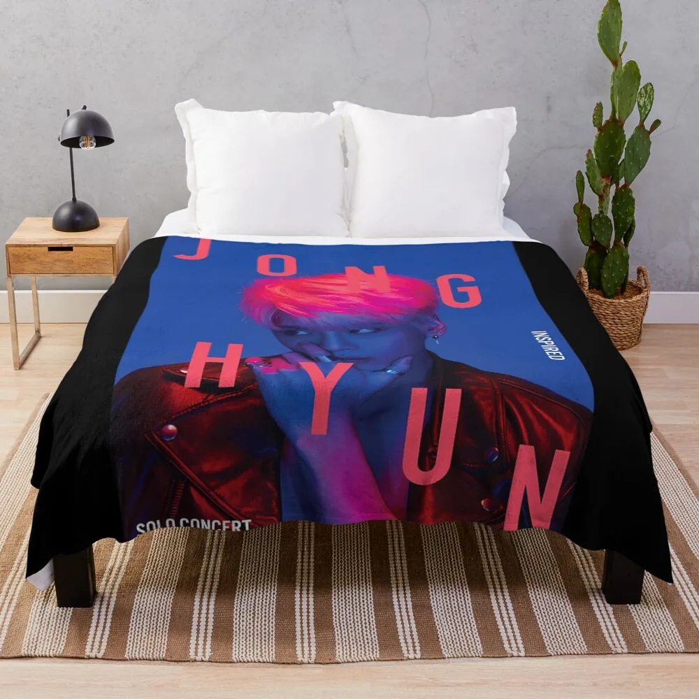 

SHINee JONGHYUN INSPIRED CONCERT POSTER Throw Blanket Blankets For Bed wednesday Luxury St Comforter Blankets