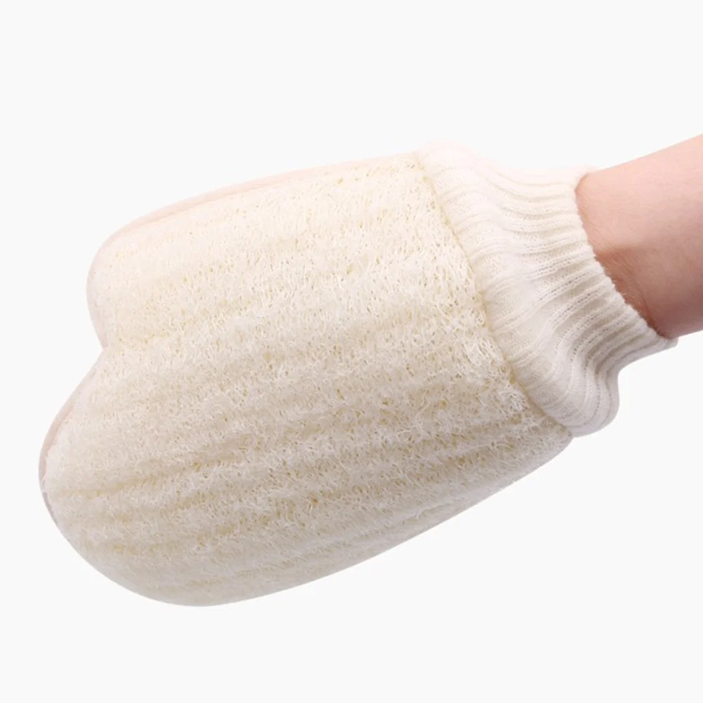 قفاز تقشير اللوف لفرك الظهر خفيف الوزن للاستحمام وتنظيف الجسم وإزالة الدورة الدموية الميتة