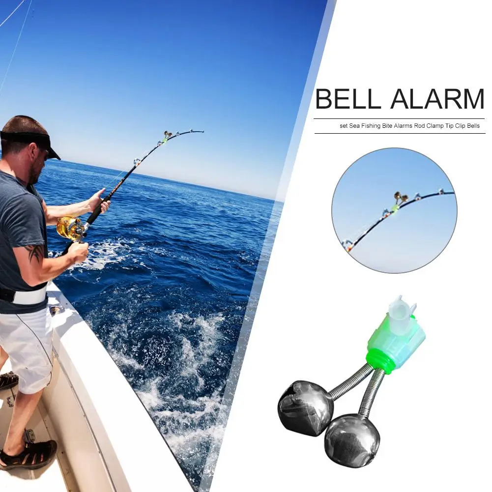 20-1PCS Fish Bite Alarm Twin Spiral Bells Fishing Indicator Bait Alarm Outdoor Night Fishing Alarm Bell Fishing Equipment