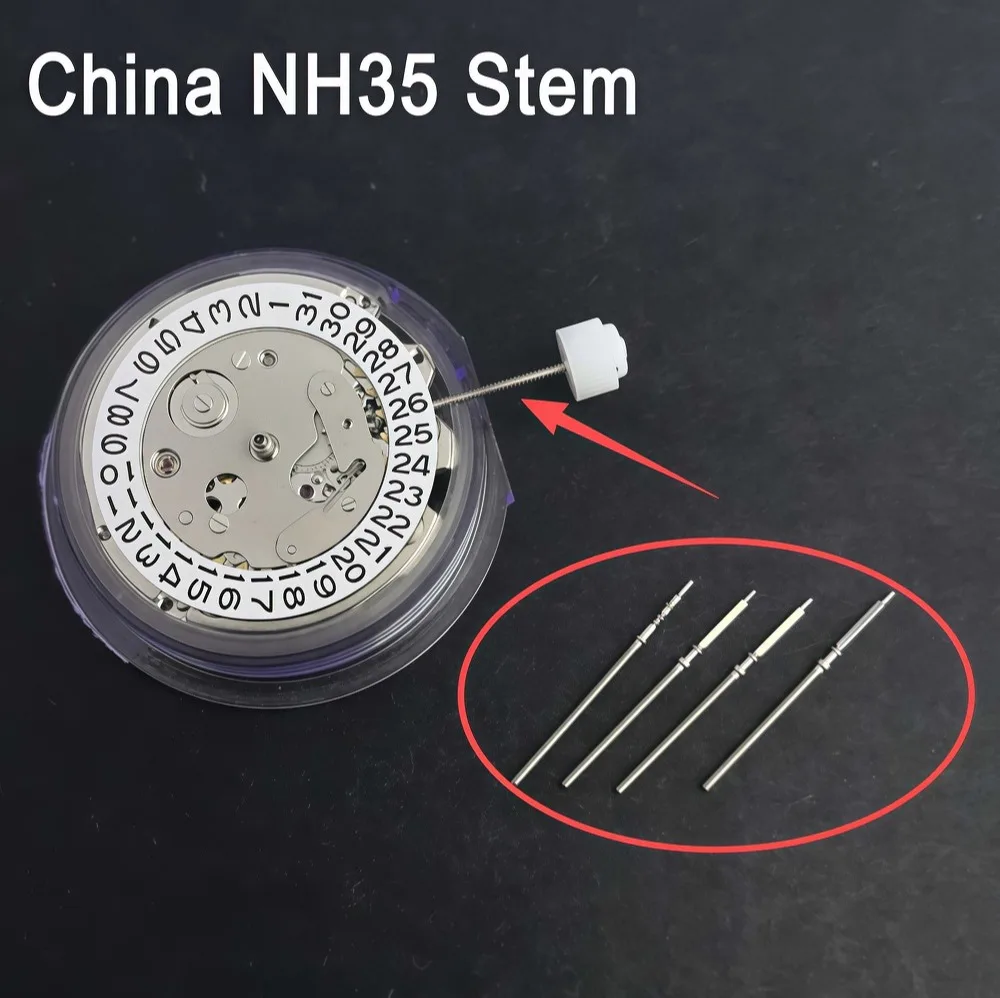 High Quality Steel Watch Stem China NH35 Movement Stem 1PCS 2PCS 5PCS  Watch Stem Spare Parts