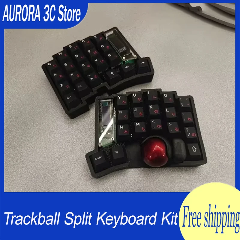 

Trackball Split Keyboard Kit Layout Prog Rammable Vial Trackball 39/47/59 Key Custom Rgb Hot Plug Split Keyboard Kit Ergonomic