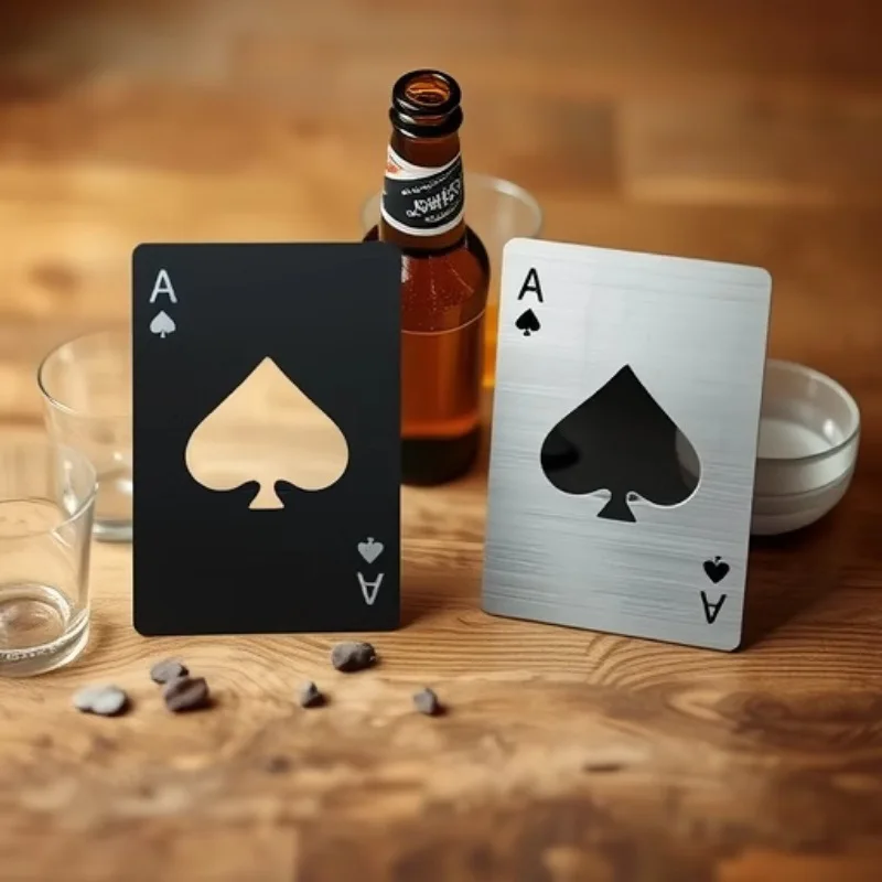 Stainless Steel Shovel Poker Beer Bottle Opener Portable Outdoor Camping Personalized Poker Bottle Opener Bar Small Tool