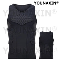 Unisex Chest Protection Black Basketball Football Running Tank Cycling Sports Top Anti-collision Breathable Vest M L XL 2XL 3XL