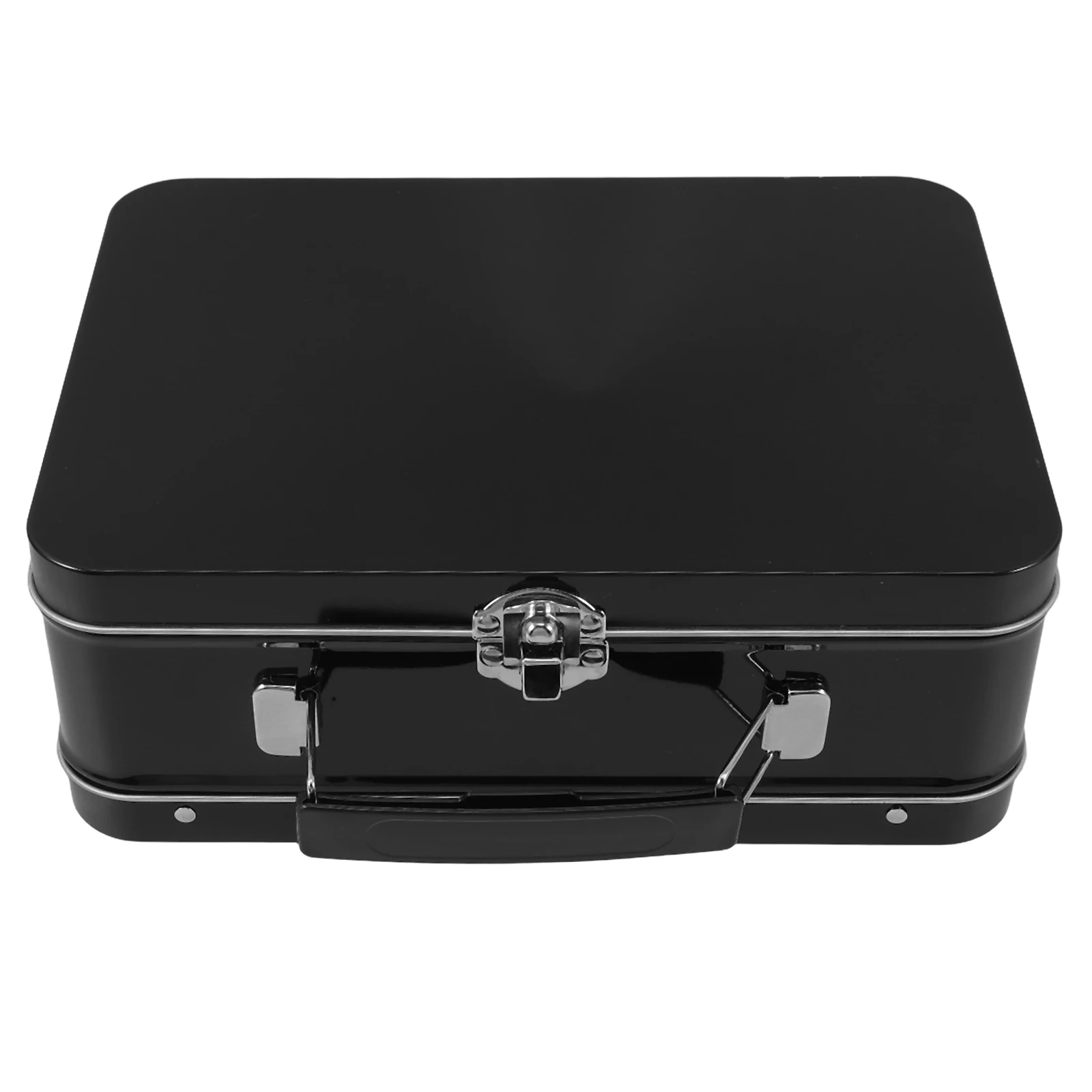 

Tinplate Lunch Box Leakproof Metal Container for Adults Kids Picnic Retro Bento Food Storage Suitcase Shape School