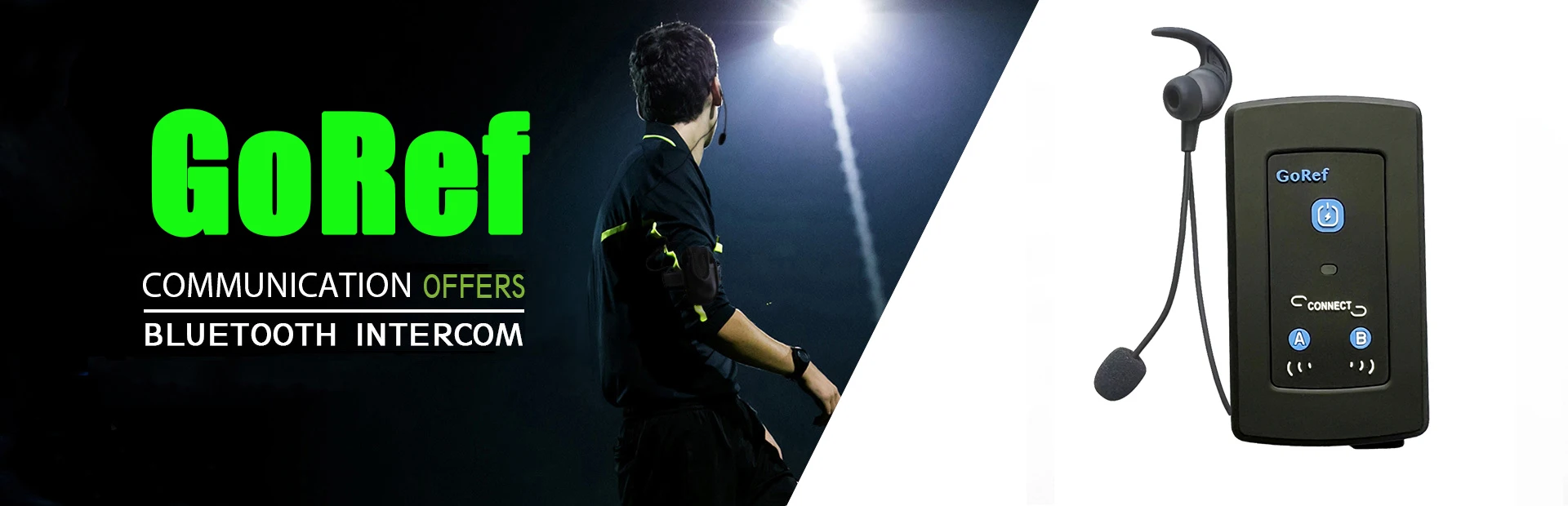 Headset Wasit Sepak Bola Goref untuk 4 Wasit 1500M Peredam Kebisingan CVC