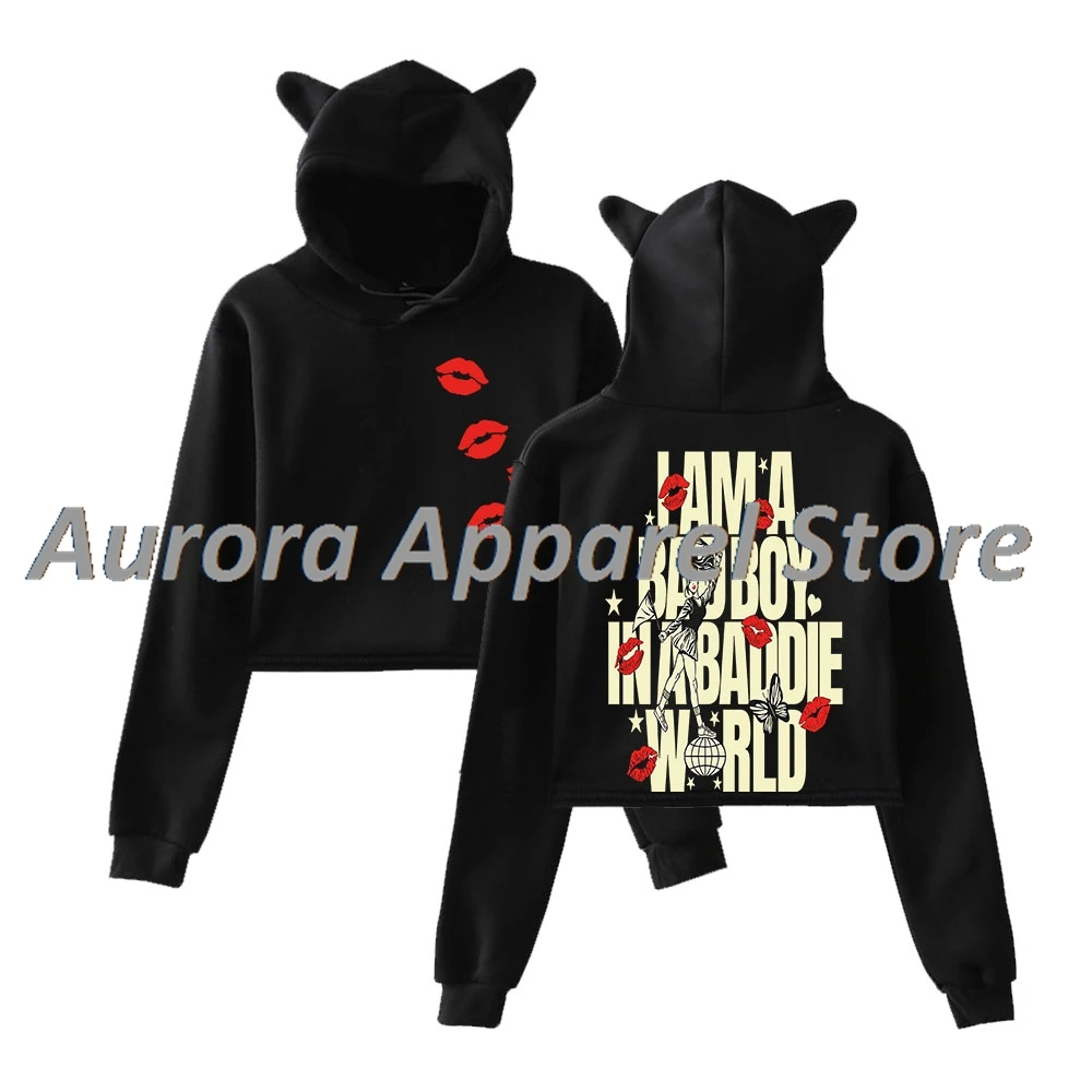

Anna Pepe Bad Boy Vera Baddie Tour 2025, пуловер с капюшоном, женская футболка с кошачьими ушками, футболка с длинными рукавами, женская одежда