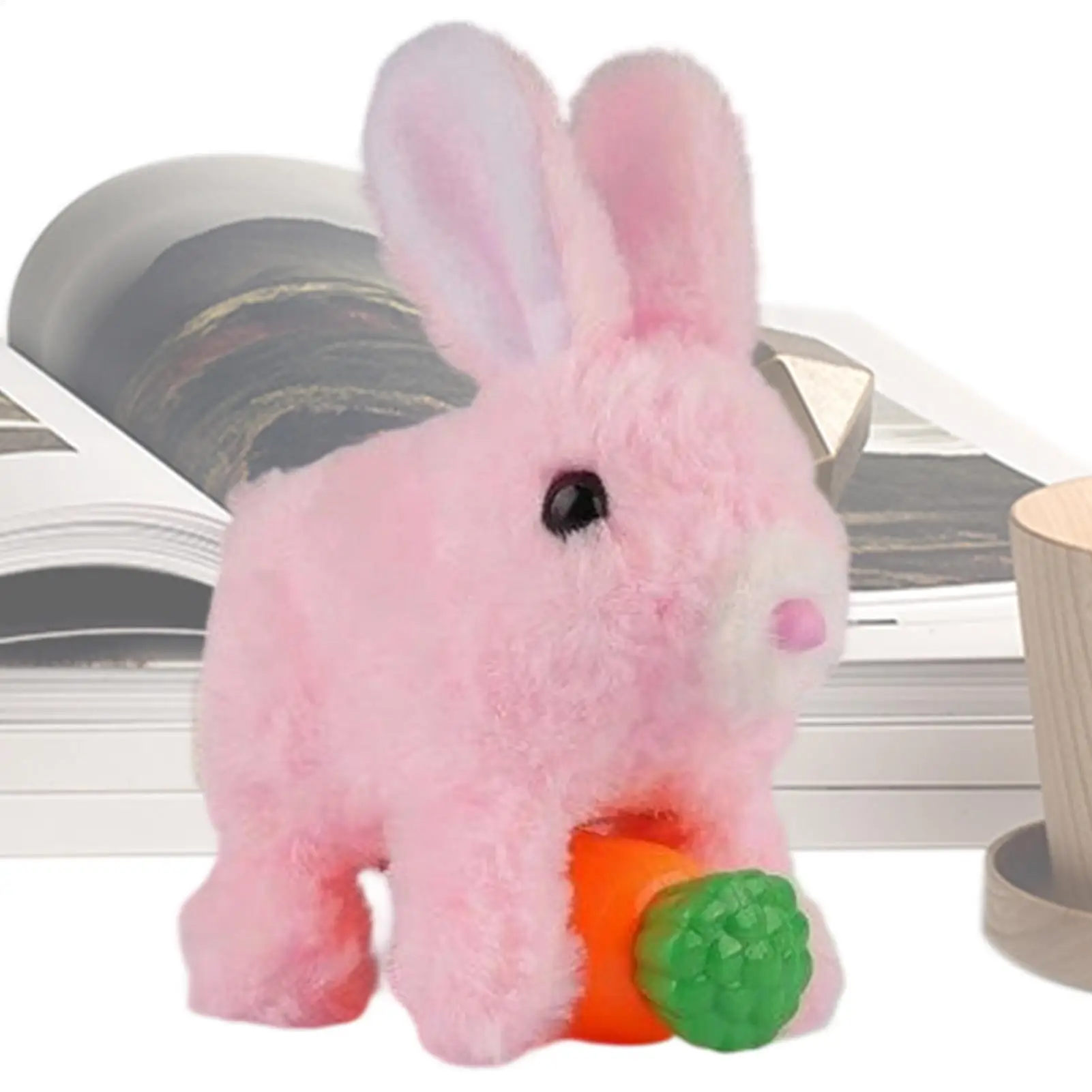 Giocattoli Interattivi a Forma di Coniglio Camminante, Animale Domestico Robotico Educativo con Bocca che si Muove, per Bambini e Bambine