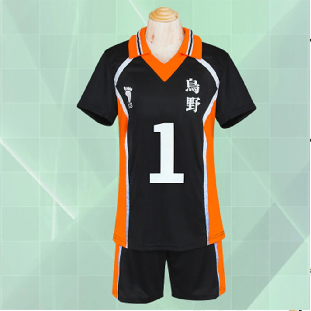 เสื้อกีฬาชุดคอสเพลย์ผู้หญิงสไตล์อเมริกัน Haikyuu, เสื้อกีฬาสำหรับโรงเรียนมัธยมคาราสุโนะสโมสรวอลเลย์บอล Hinata shyouyou kageyama เสื้อของขวัญฮาโลวีน