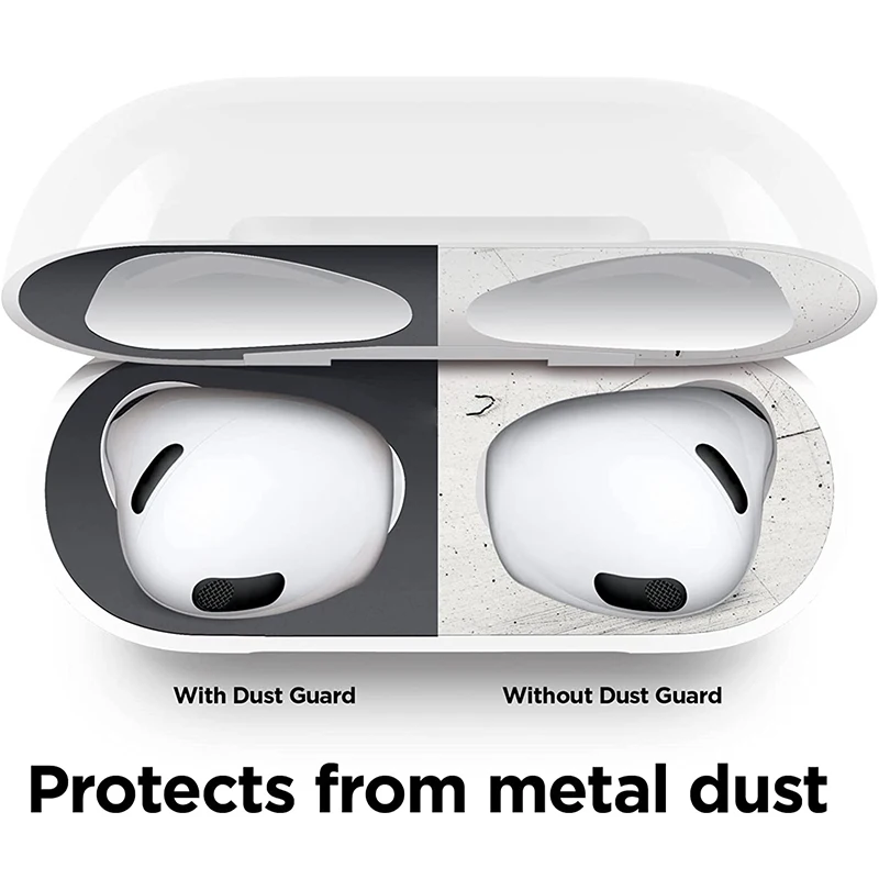 For AirPods 3 Apple Air Pods3 Metal Dust Proof Stickers on Earphone Charging Case Inside Protector Sticker for Airpods3 Film