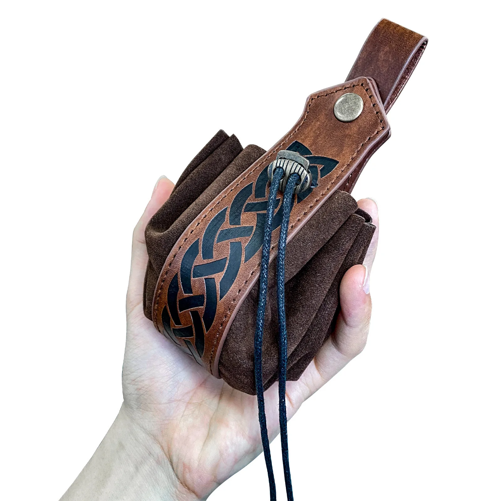 Viking-style Medieval Pouch That Can Be Hung On a Belt, Men's Coin Purse, High-quality Retro Waist Bag, Cool and Handsome-LJX