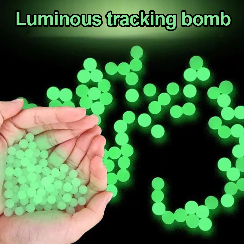 Glow in The Dark Water Bullet Beads Gel Ammo 7mm-8mm Luminous Refill Ammo Water Beads Ball Gun Ammo Non-Toxic Gel Ball Gun