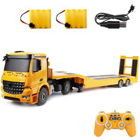 Remote Control Trailer RC Truck Big Electronic Simulation Car With LED Engineering Car Chargeable Vehicle Toy Kids Birthday Gift