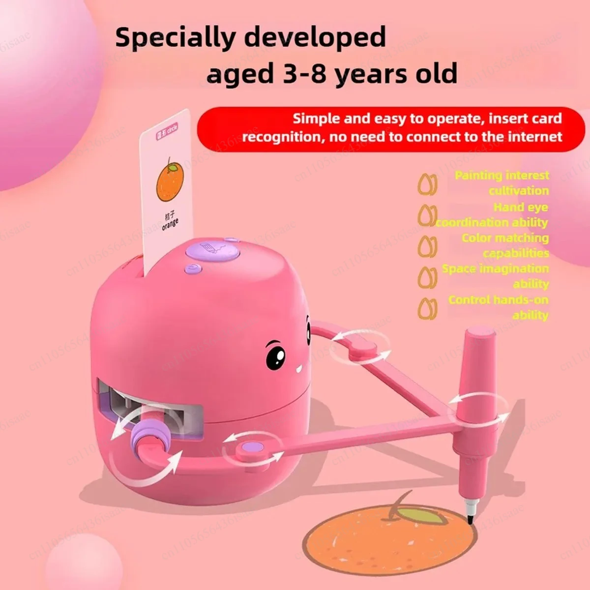 Kids Educational Automatic Painting Robot, Intelligent Smart Drawing for Early Childhood Development