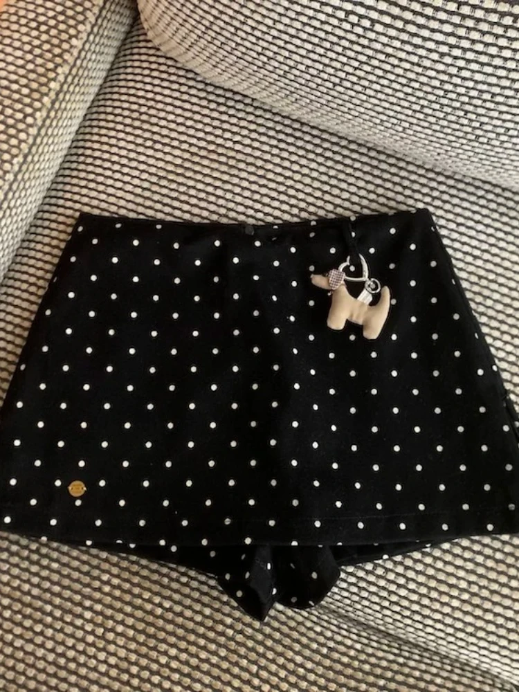 Skirt White High Waist Polka Dot For Women Summer New Sweet Girly Bodycon Style Flattering Versatile Slimming Short Dress