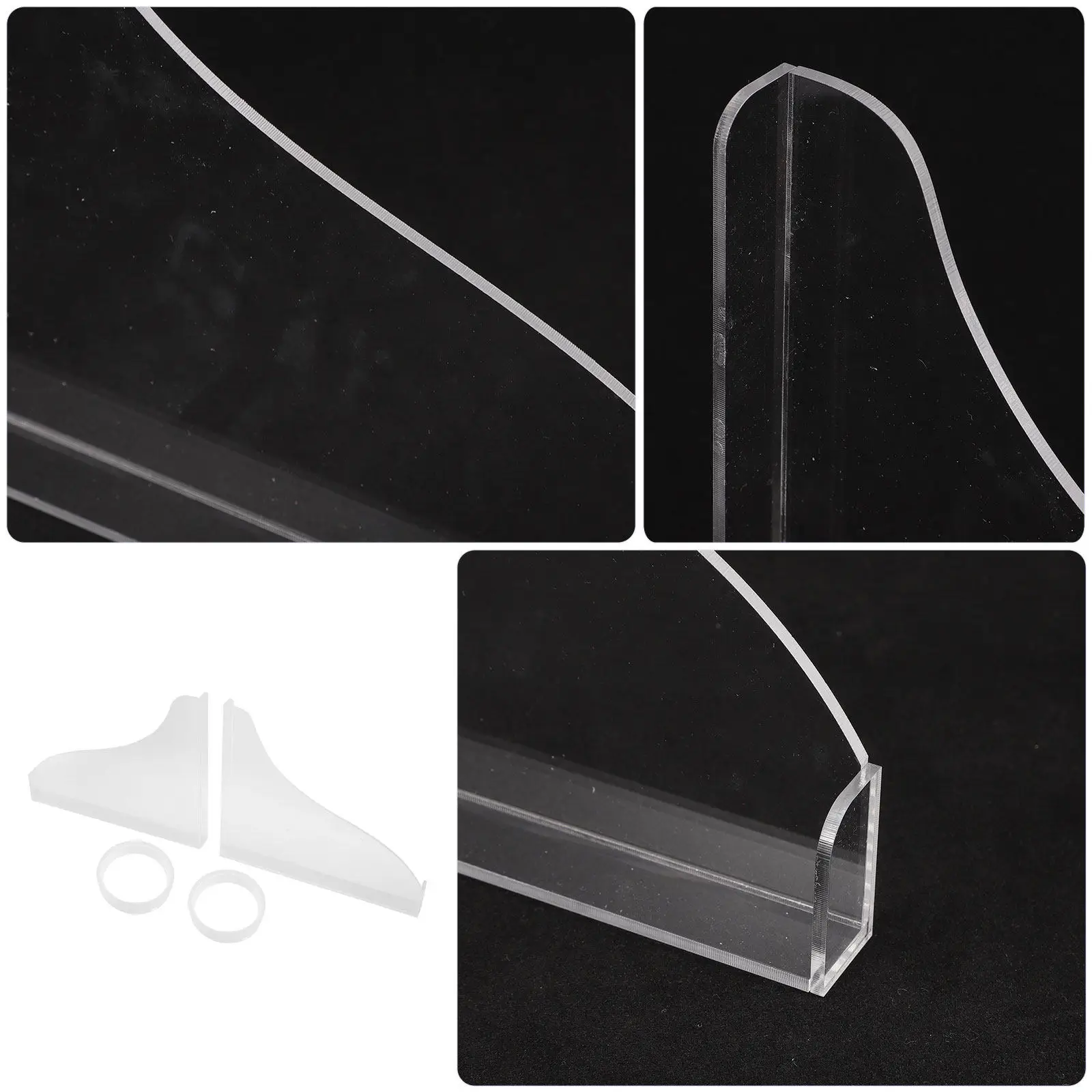 

2 шт. акриловых защитных экранов от брызг для ванны, прозрачные водонепроницаемые барьеры для душа и ванны, угловые, безопасные, нескользящие, незаменимые аксессуары для ванной комнаты