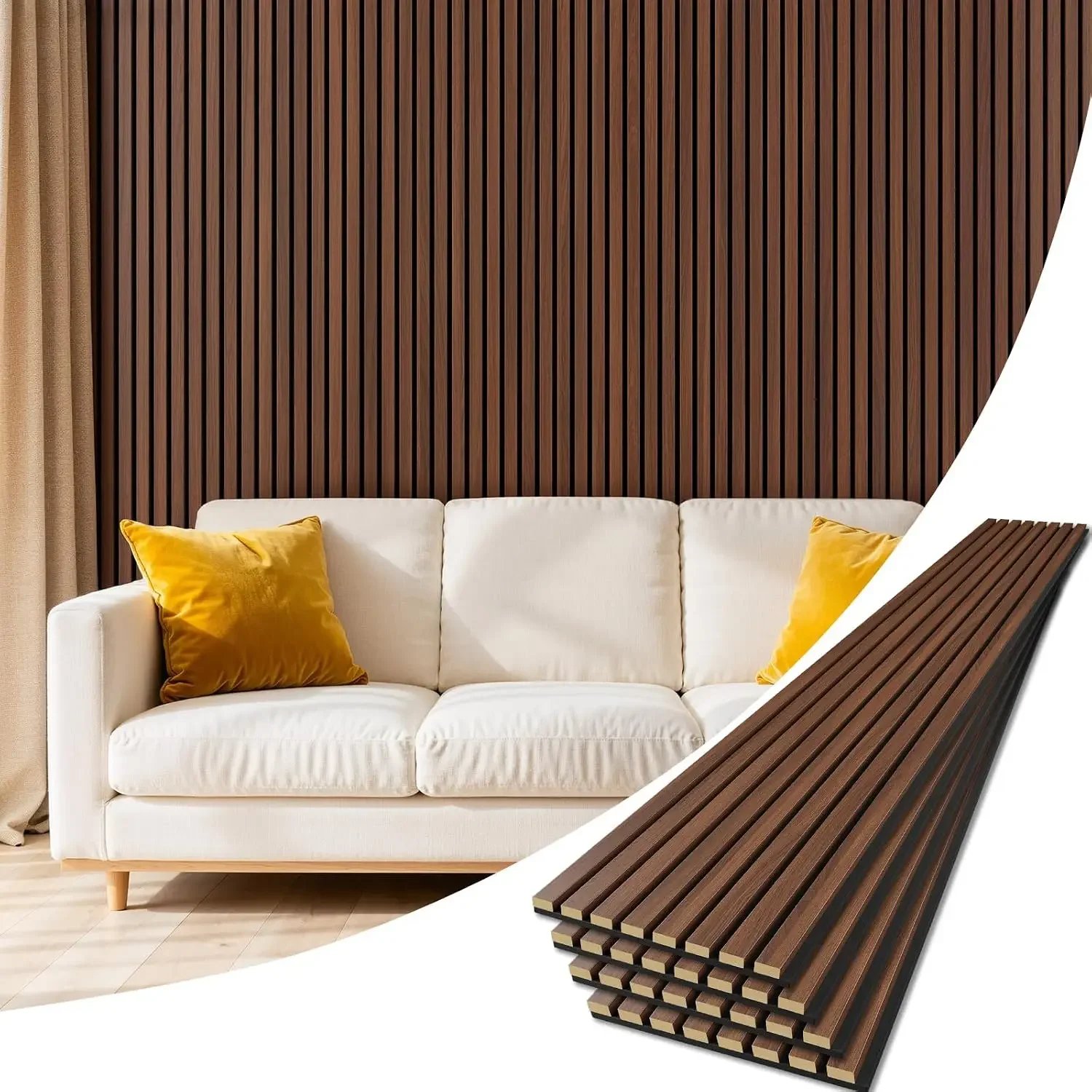 4 Pack Acoustic Wood Panels for Wall 94.48