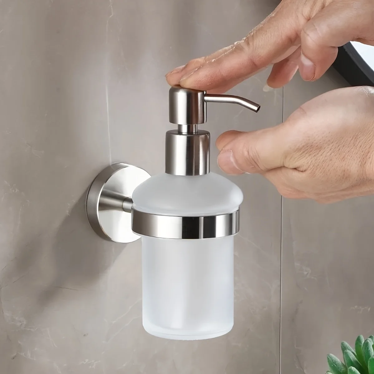 

Wall Mounted Hand Soap Shampoo Dispenser Manual Shower Liquid Soap Dispensers Containers for Washroom Bathroom Accessories