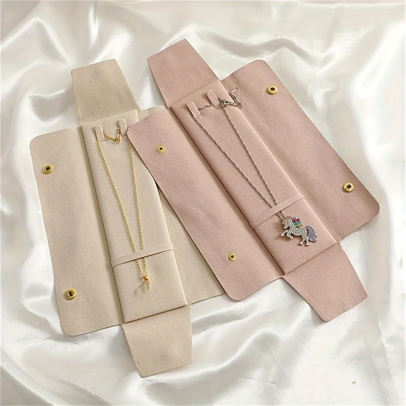 Fashionable and Exquisite Microfiber Necklace Pendant Bracelet Pearl Necklace Storage Bag Protective Snap Bag