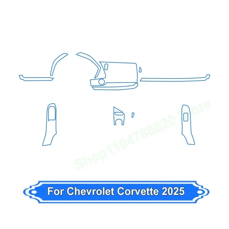 TPU Car Central Control Screen Scratch-resistant Transparent Protective Film Interior Sticker For Chevrolet Corvette Accessories