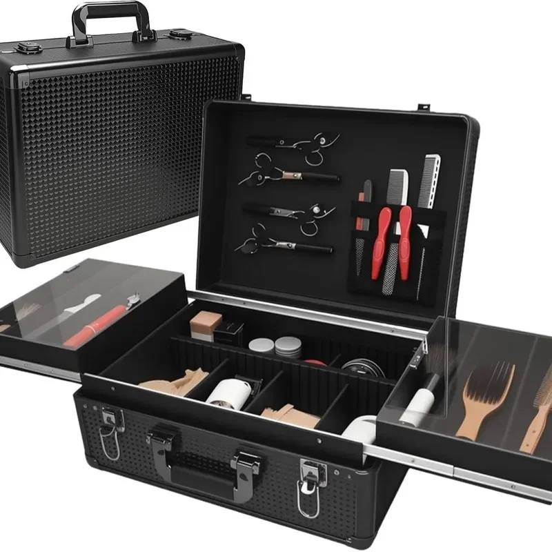Professional Hairdressing Tool Box Multifunctional Barber Storage Case Portable Hairstylist Organizer Bag for Salon Equipment