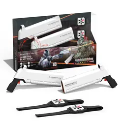 Sharper Image two-player electronic laser tag set, white and black, safe design for children