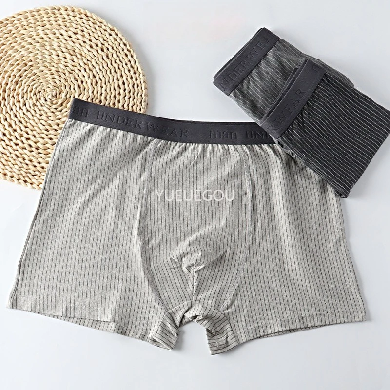 3 قطعة الملاكمين القطن الرجال حجم كبير 150 كجم الوزن الثقيل فضفاض ملابس داخلية جيدة التهوية كبيرة طويل القامة مطاطا حزام الراحة تناسب السراويل