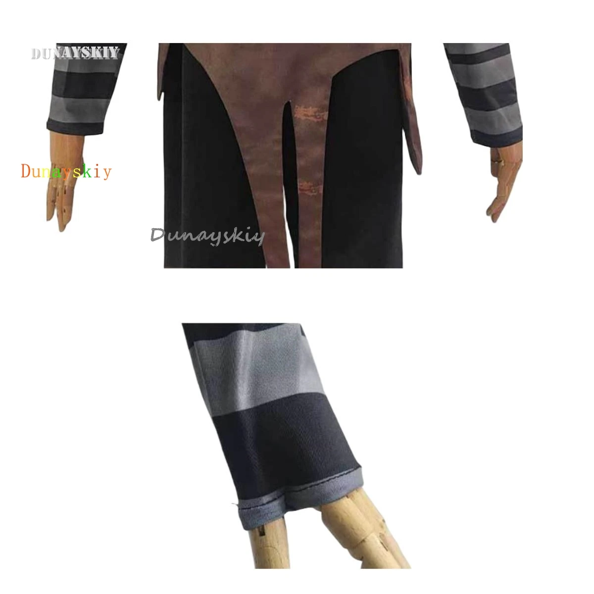 Anime Gioco Identità V Mercenario Naib Subedar Costume Cosplay Cappotto con cappuccio Stripe Manica lunga Uomo Carnevale Vestito di Halloween