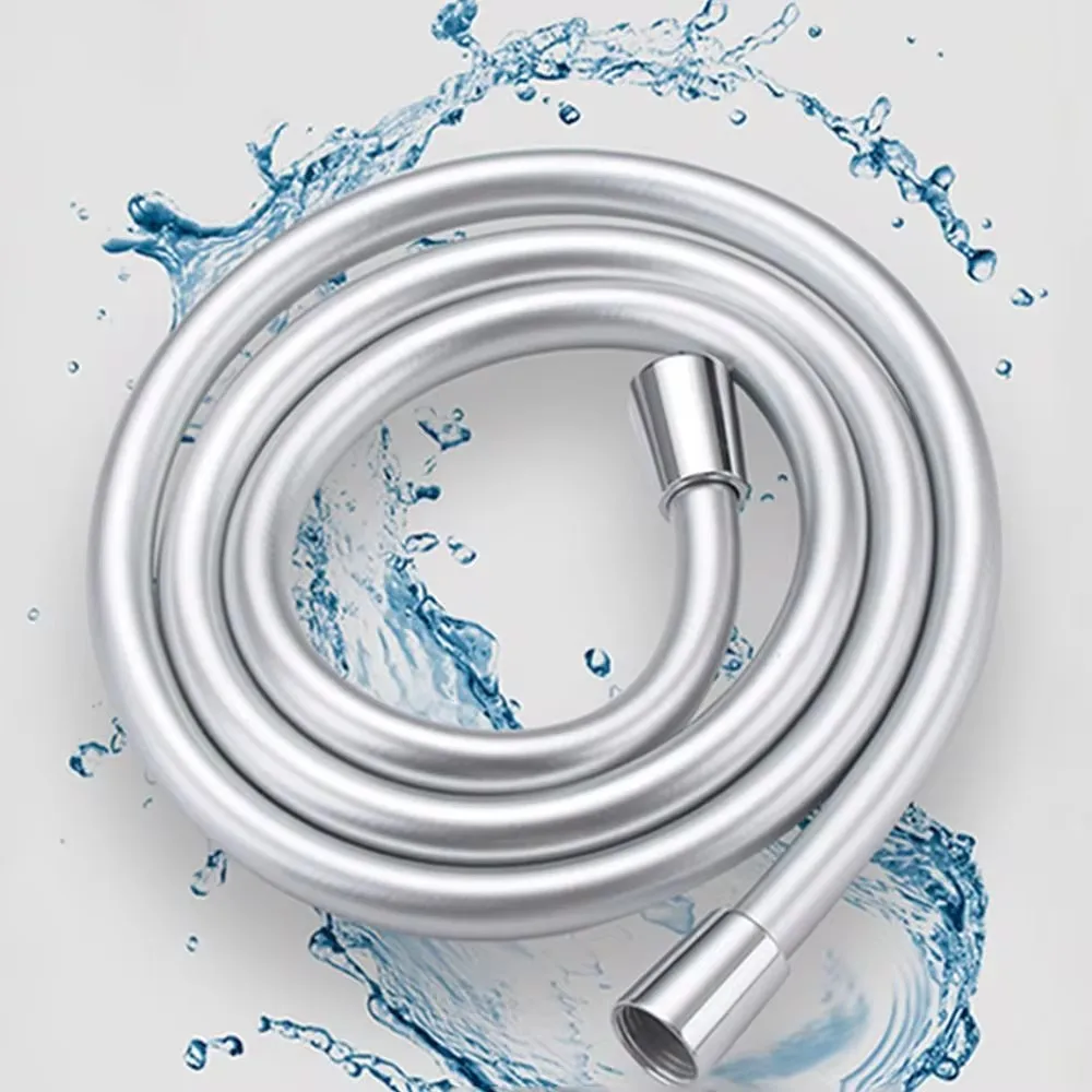 

1.5/2/3m PVC Handheld Shower Head Hose Flexible Anti Winding Explosion-proof Water Tube Bathroom Faucet Hose Extension Pipe