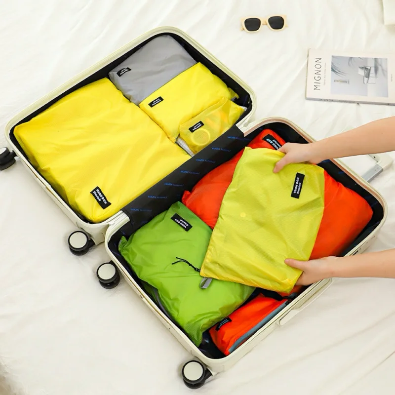 3PCS Travel Organizer Bags Ultralight Waterproof Zipper Pouches Soft Packing Cubes for Carry-On Suitcase Clothes Toiletries