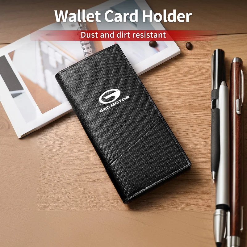 Car Logo New Carbon Fiber Wallet Men Card Bag Integrated Coin Purse Wallet For Trumpchi GS3 GS4 GS5 GS8 GA3 GA4 GA5 GA6 GA8 GM6