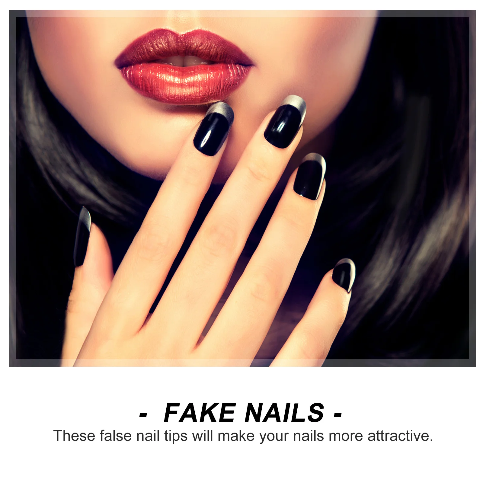 

100Pcs Quality False Nail Tips Flower Shape Ultra-Thin DIY Fake Nails Decorations for Night Club Party Daily Use