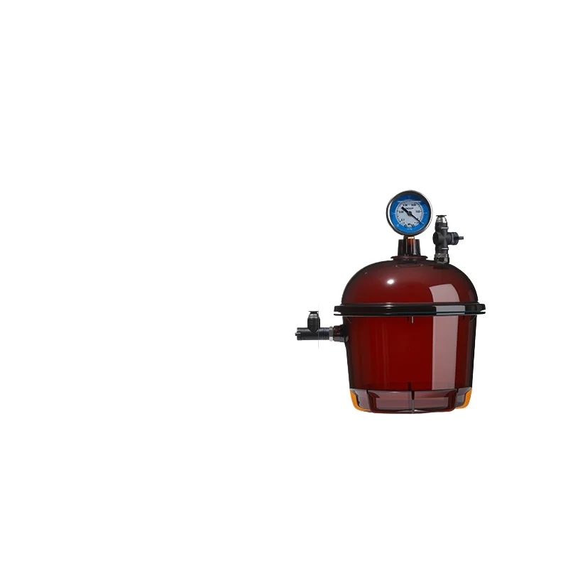 For Plastic Vacuum Dryer Laboratory Drying Dish Clear Brown Double High Seal Vacuum Tank with Pressure Gauge