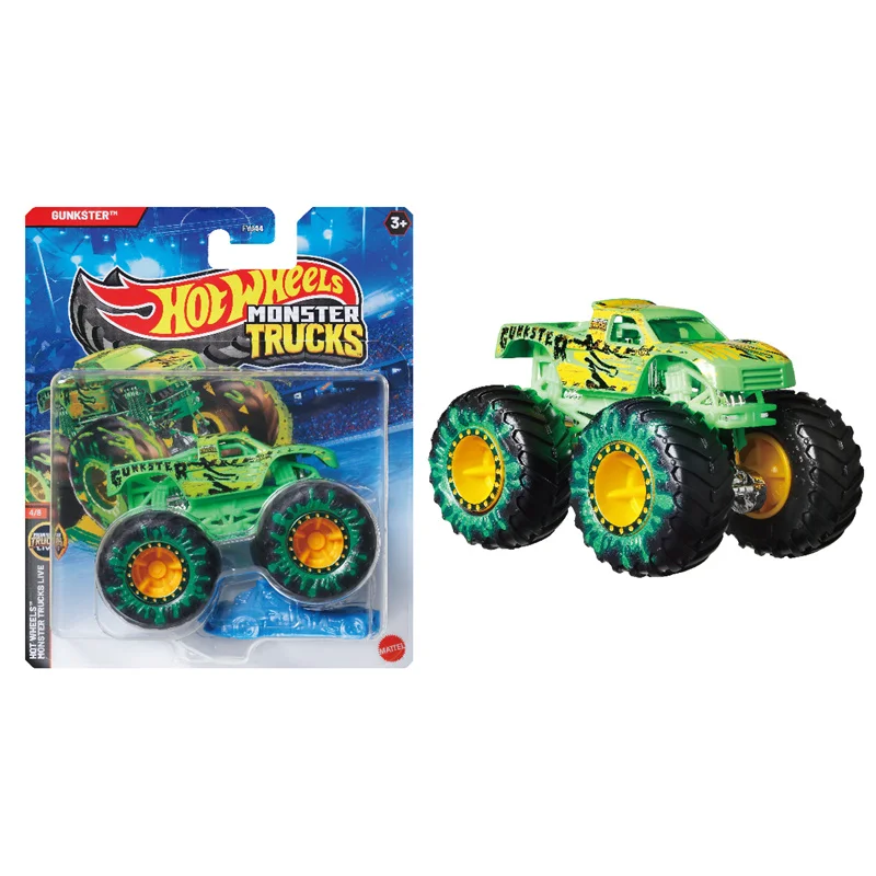 جديد 2025 Hot Wheels Monster Trucks G/F Cases 16-truck 1:64 Diecast Vehicle, Model Cars Toys FYJ44 #6