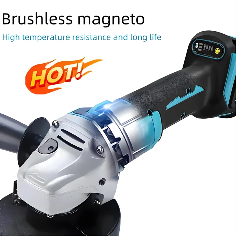 

18v DGA402 brushed lithium electric Angle grinder rechargeable cutting machine High-power polishing machine Makita 18V 125mm