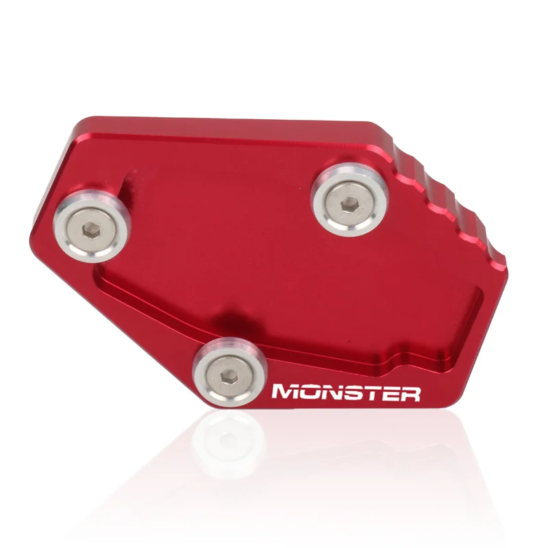 For Monster 950 937 MONSTER 937 Motorcycle CNC Kickstand Foot Side Stand Extension Pad Support Plate Enlarge Stand